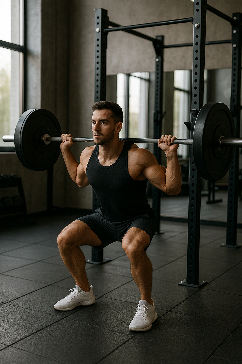 Man doing squats